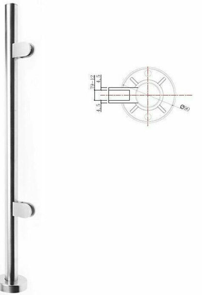 10mm Toughened Balustrade Safety Glass Panels, Poles, Clamps