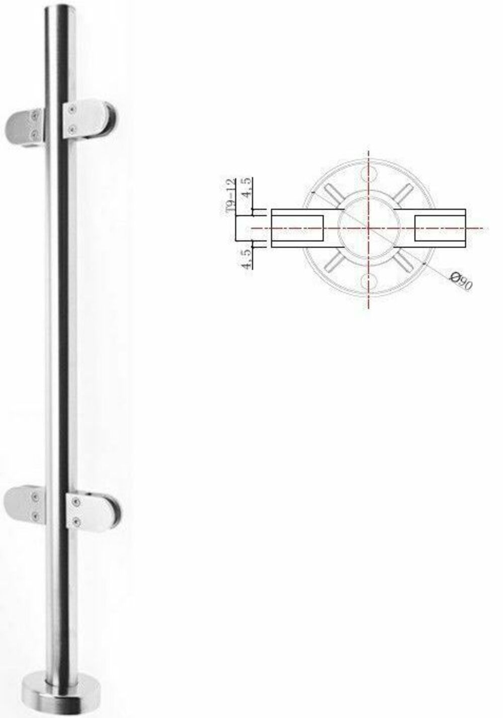 10mm Toughened Balustrade Safety Glass Panels, Poles, Clamps