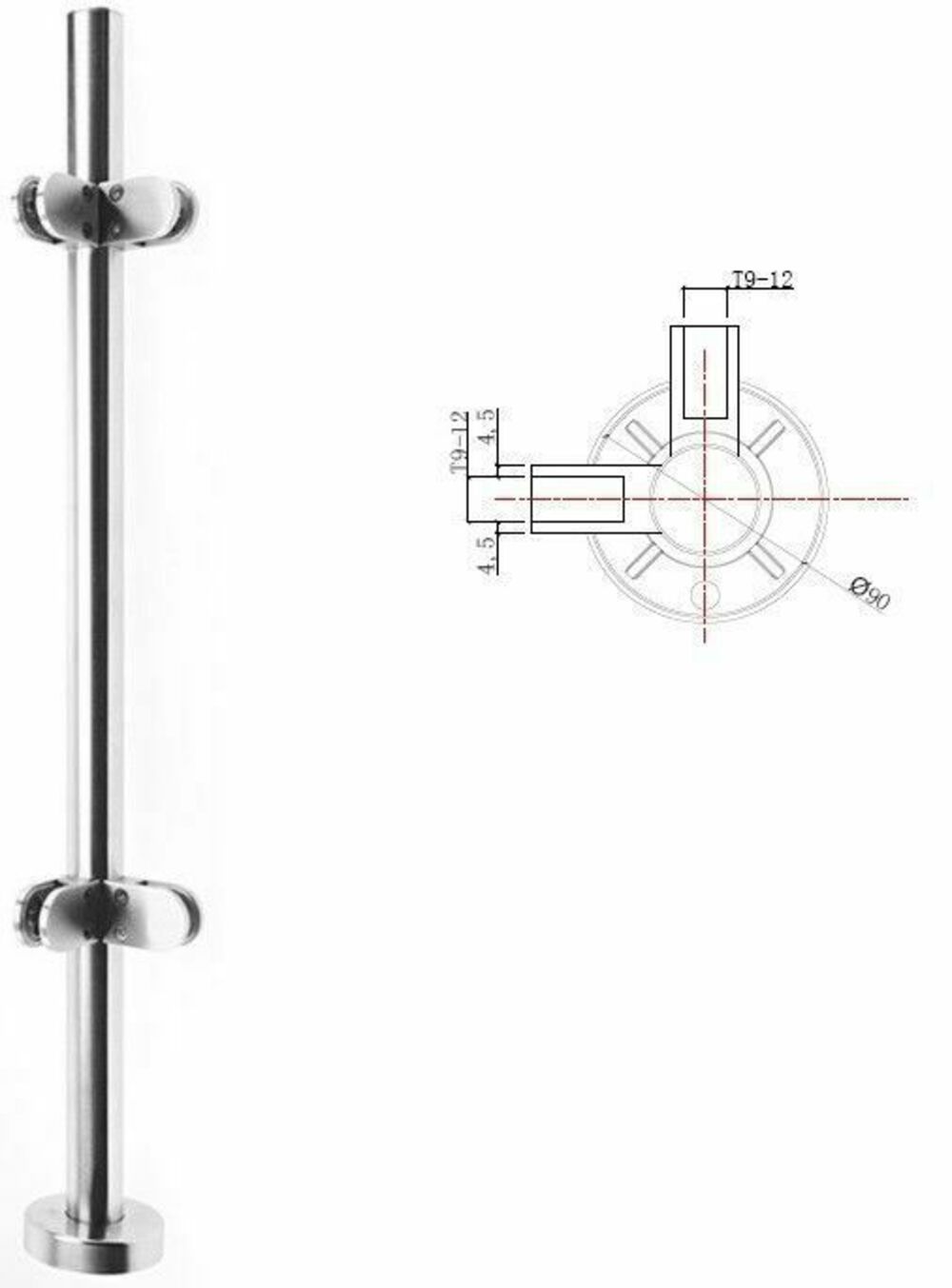 10mm Toughened Balustrade Safety Glass Panels, Poles, Clamps