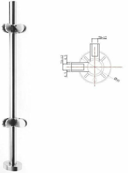 10mm Toughened Balustrade Safety Glass Panels, Poles, Clamps