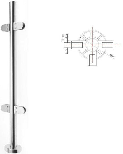 10mm Toughened Balustrade Safety Glass Panels, Poles, Clamps